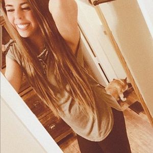 Slouchy shirt with leather shoulder design